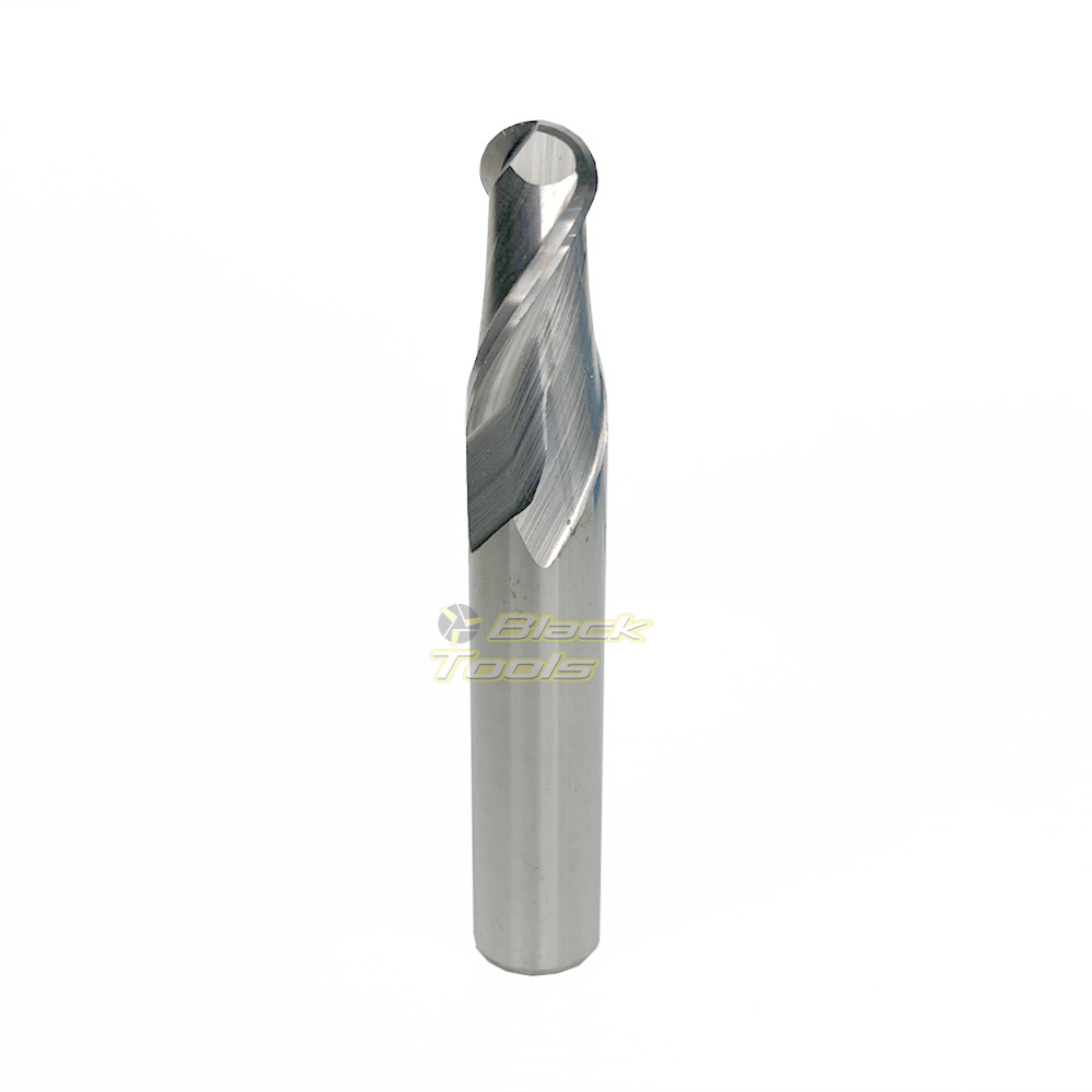 Fresa Esférica Ball Nose Metal Duro Diâm12X75mm S/Cob 45HRC