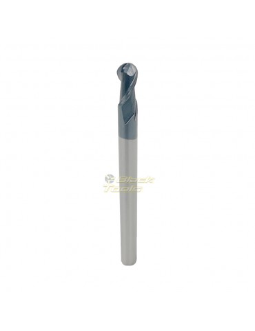 Fresa Esférica Ball Nose Metal Duro Diâm2,5 H4,0 C/Cob 45HRC