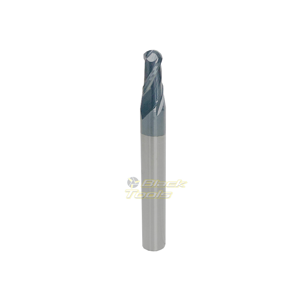 Fresa Esférica Ball Nose Metal Duro Diâm2,0 H6,0 C/Cob 45HRC