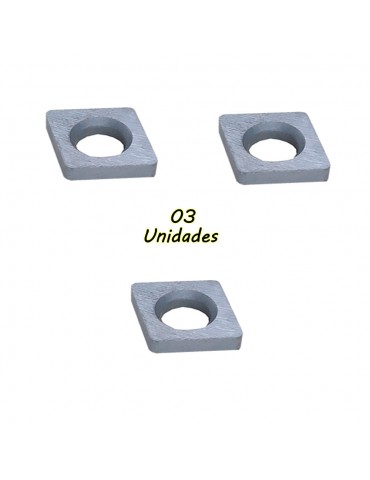 Kit 03 Calços Metal Duro PCL16 inserto CNMG 16 Fixacao Por Alavanca