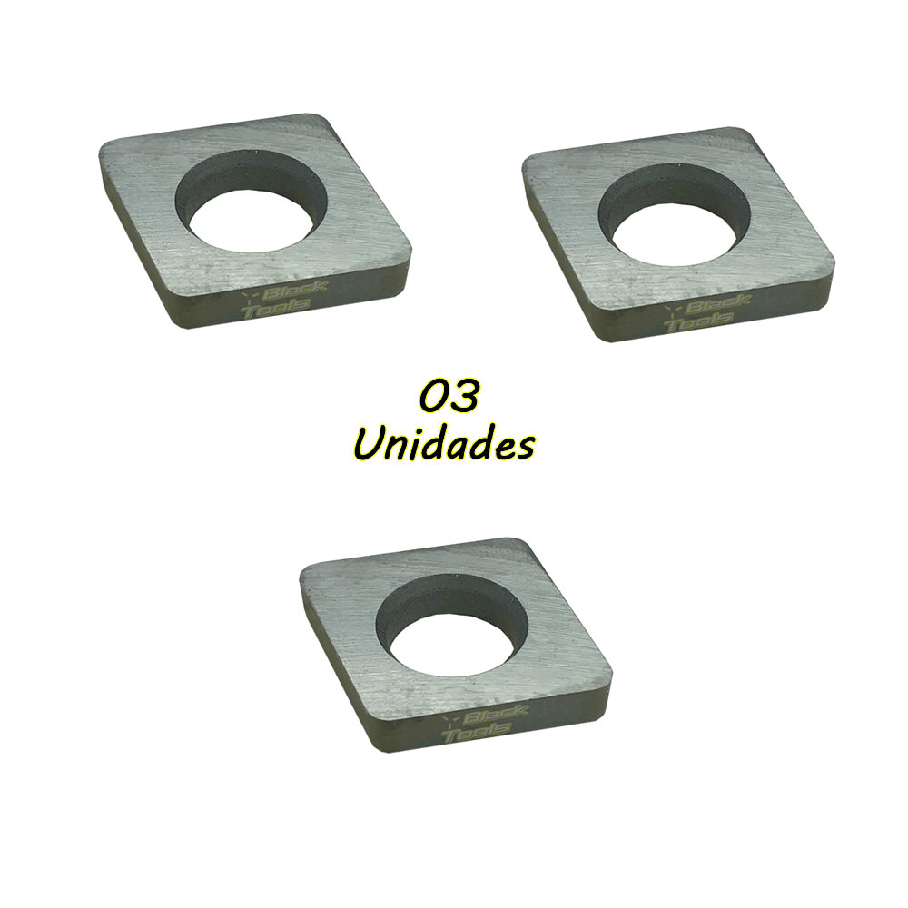 Kit 03 Calços Metal Duro PCL19 inserto CNMG 19 Fixacao Por Alavanca