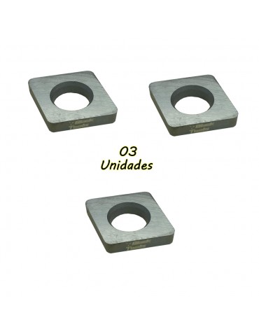 Kit 03 Calços Metal Duro PCL19 inserto CNMG 19 Fixacao Por Alavanca