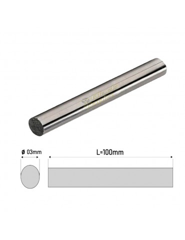 Cilindro (Blank) De Metal Duro K20 Diâmetro 03x100mm